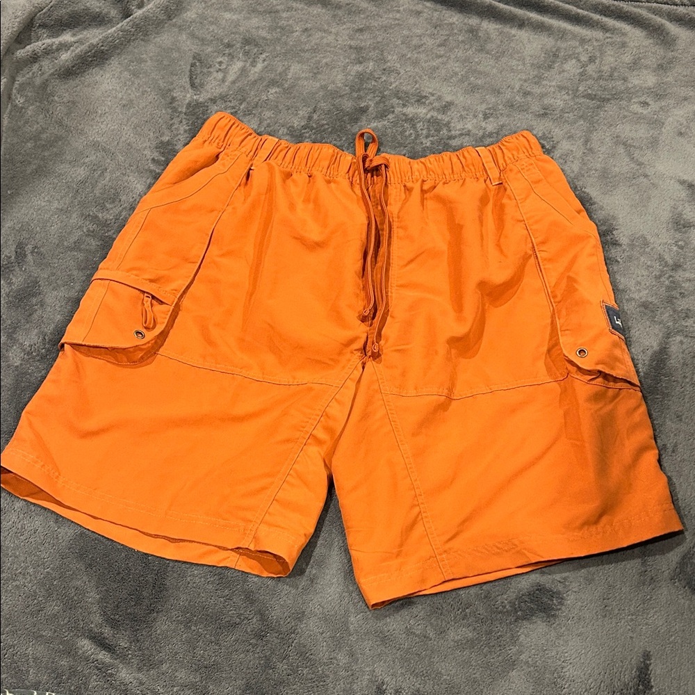 Life Is Good Men's Bright Orange Swimsuit
